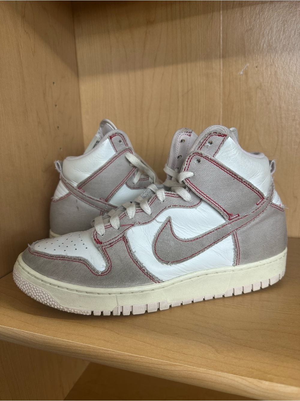Nike dunk high 1985 rose pink denim size 9.5 men’s